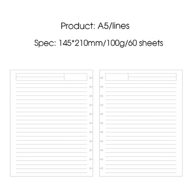 RINGNOTE A5 Lined Refills - 60 Sheets