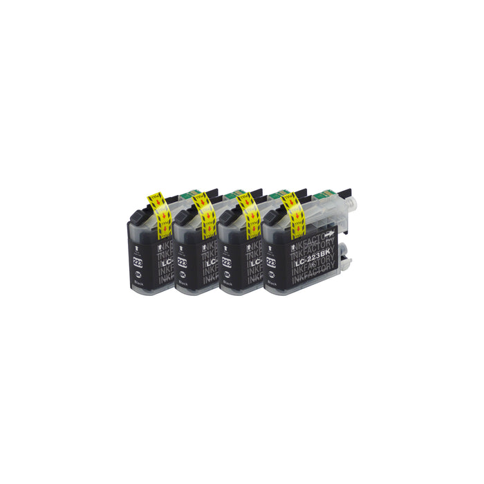 Premium Compatible Brother LC223XL Black Ink Cartridge Four Pack