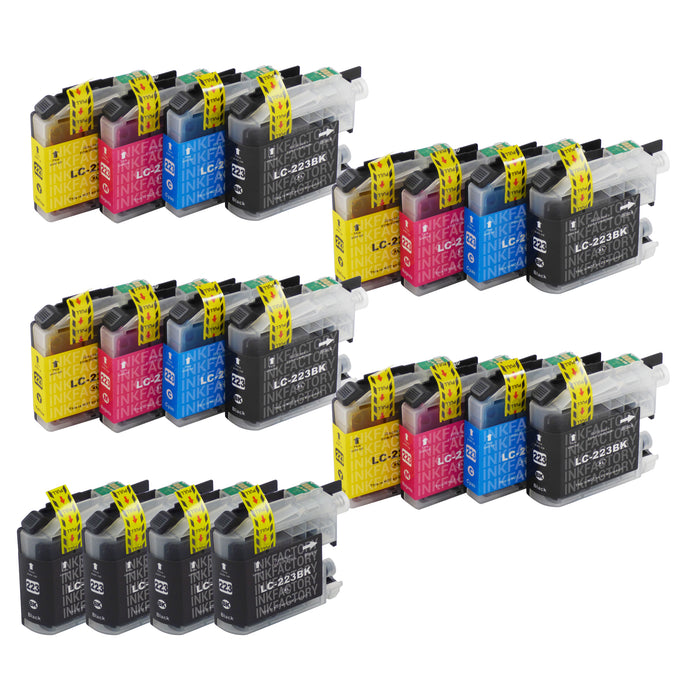 Premium Compatible Brother LC223XL - BIG BUNDLE DEAL - (4 Black & 4 Multipacks) - Pack of 20 Cartridges