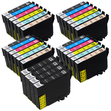 Premium Compatible Epson T0807 & T0801 - BIG BUNDLE DEAL (4 Black & 4 Multipacks) - Pack of 28 Cartridges