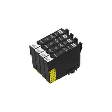 Premium Compatible Epson T1281 High Capacity Black Ink Cartridge Four Pack