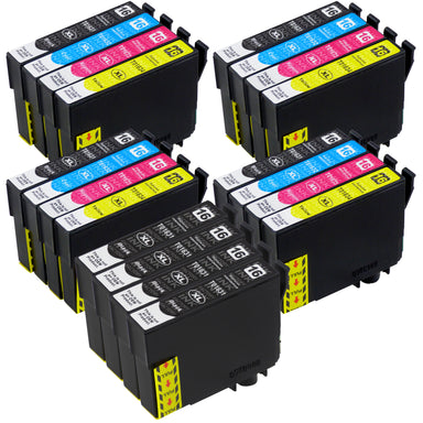 Premium Compatible Epson T16XL - BIG BUNDLE DEAL (4 Black & 4 Multipacks) - Pack of 20 Cartridges
